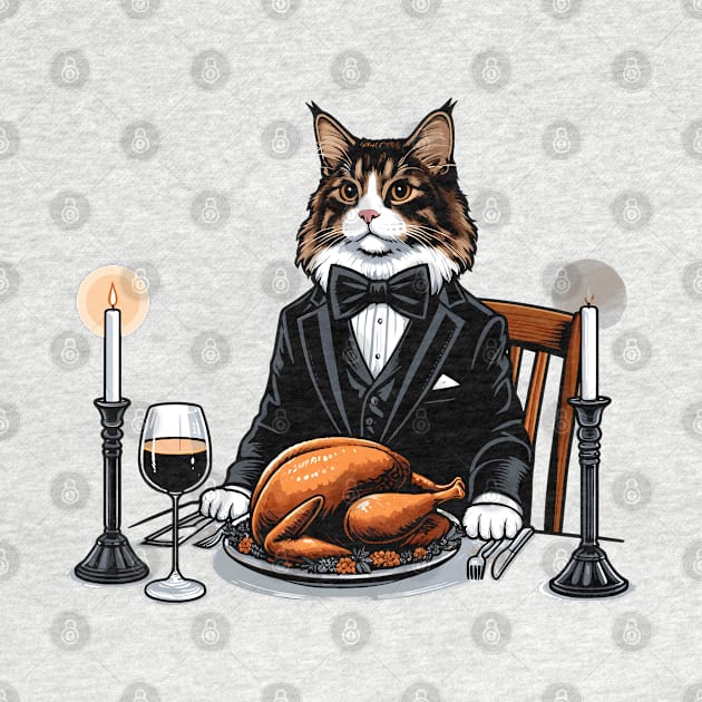 Maine Coon Thanksgiving by Graceful Designs